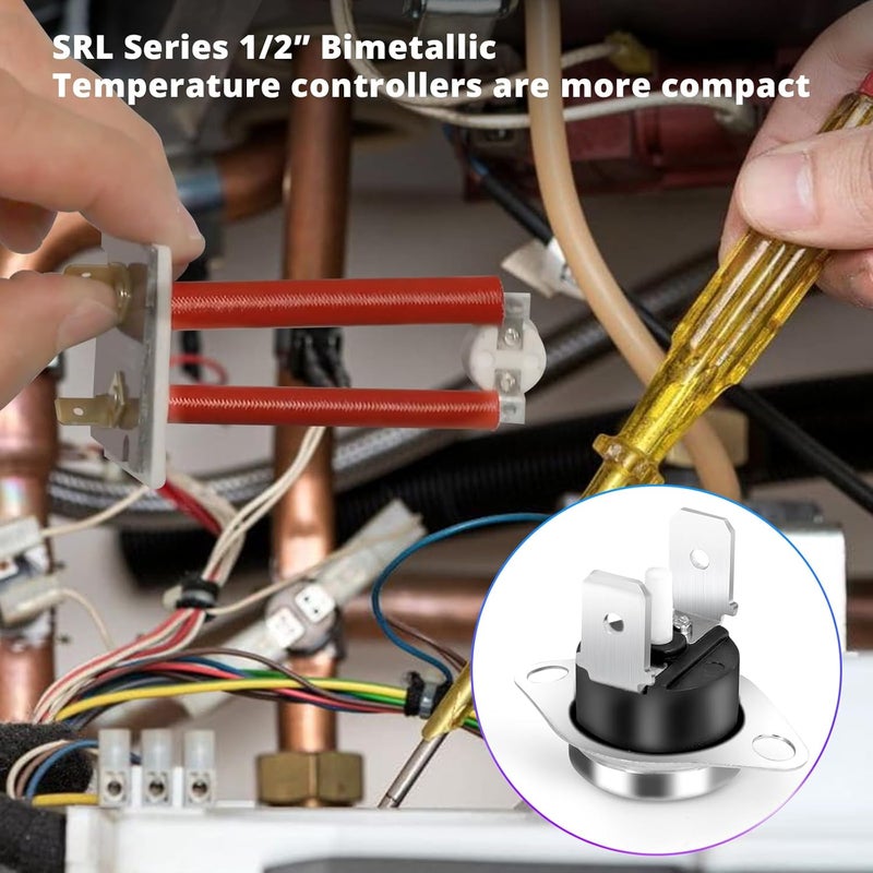 SuperDi L300F Manual Reset Limit Switch 47-22861-01，L350 Roll Out Switch Thermostat Part 36TX16 611870 for Universal Furnace Dryer - Image 5